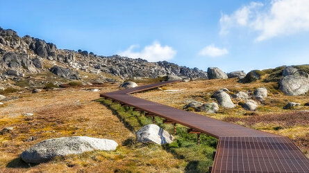 Snowy Mountains in Summer