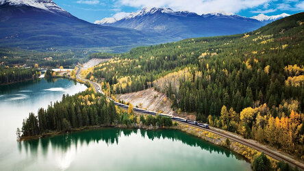 Travel through the Canadian Rockies entirely by daylight