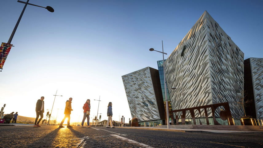 Statue, Titanic Belfast, Belfast, Northern Ireland