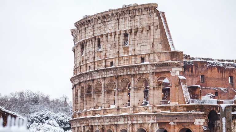 Colosseum in Snow