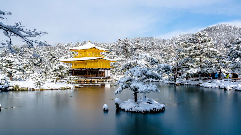 Golden Pavilion, Japan, Winter