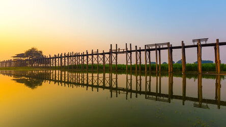 U Bein Bridge at Sunset