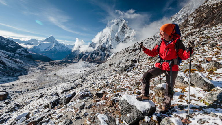Solo hiker, Himalayas Solo hiker, Himalayas