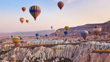 Hot Air Balloon Over Cappadocia