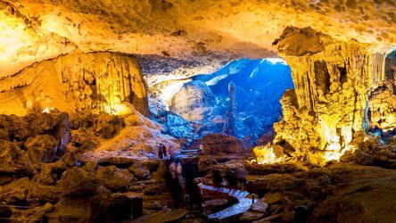Exploring the Ha Long Bay’s caves
