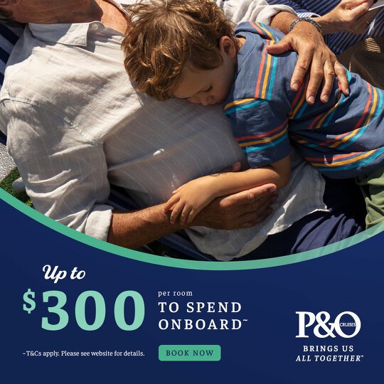 $300 Onboard credit with P&O
