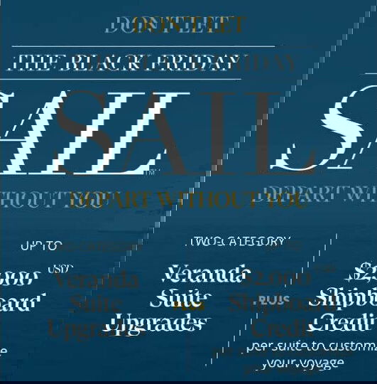 Seabourn's Black Friday Sail