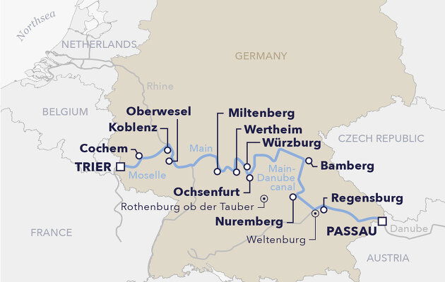 German Riversystem Germany River Cruises - 2025-2027 Seasons