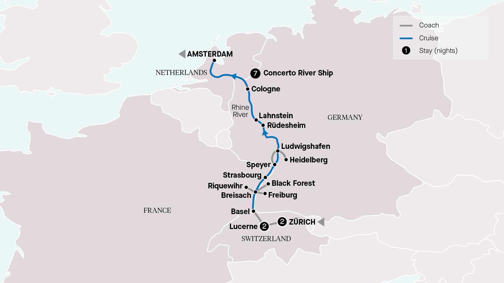 Enchanting Rhine - APT (12 Days From Zurich to Amsterdam)