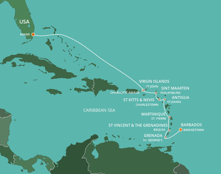 12 Day Eastern Caribbean Voyage Itinerary (Azamara)