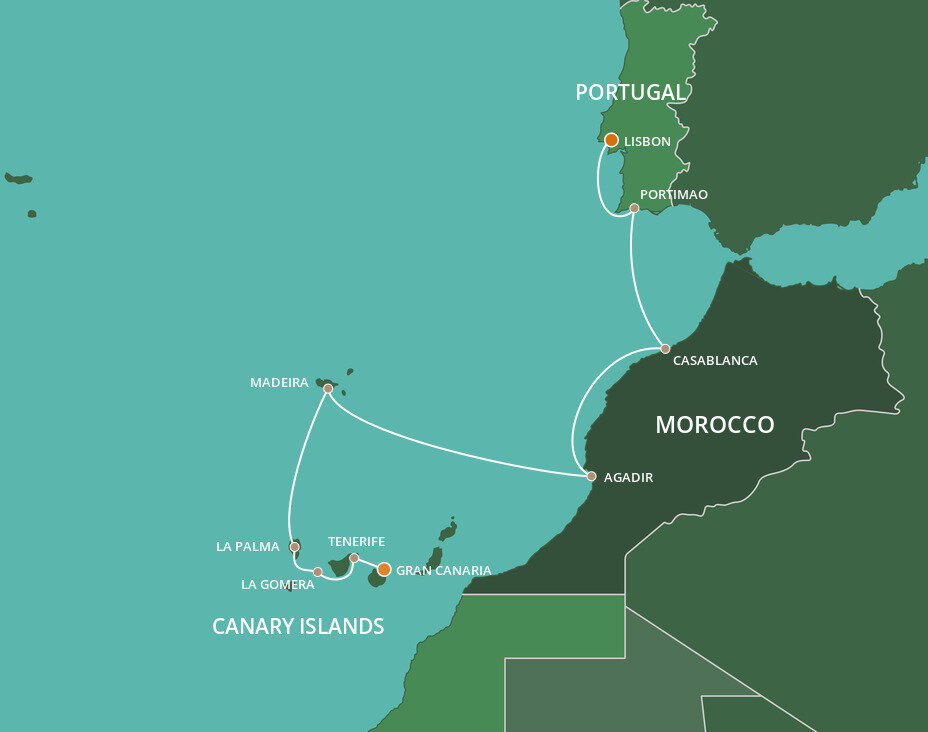 Canary Islands Voyage - Azamara (10 Night Cruise from Lisbon to Las ...
