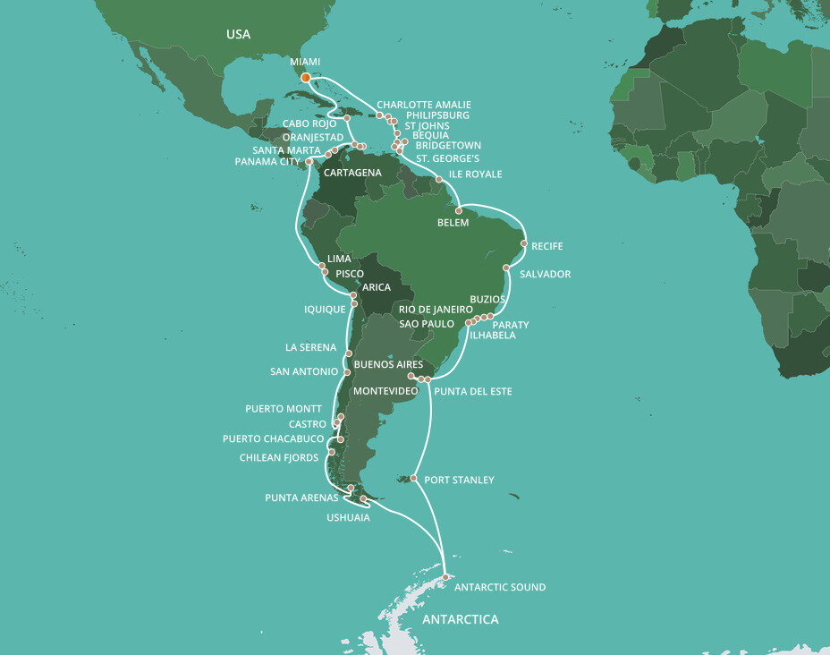 Circle South America Grand Voyage - Azamara (79 Night Roundtrip cruise ...