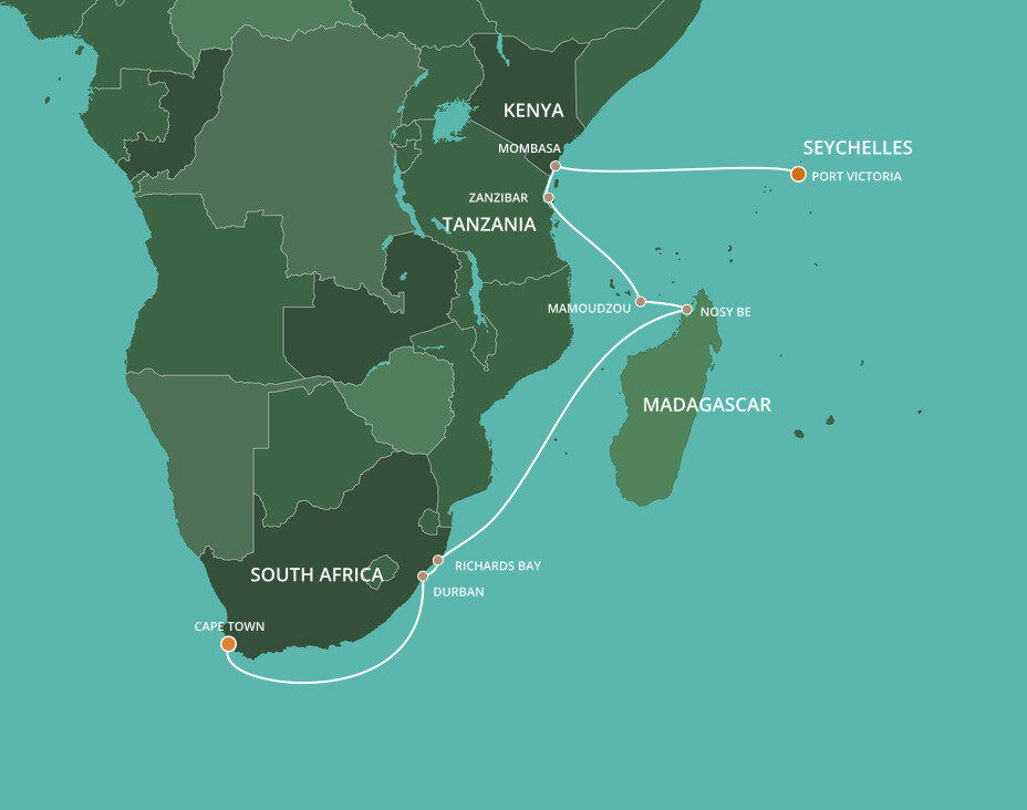 Azamara Explorer African Coastline Explorer - Azamara (17 Night Cruise from Mahe to Cape ...