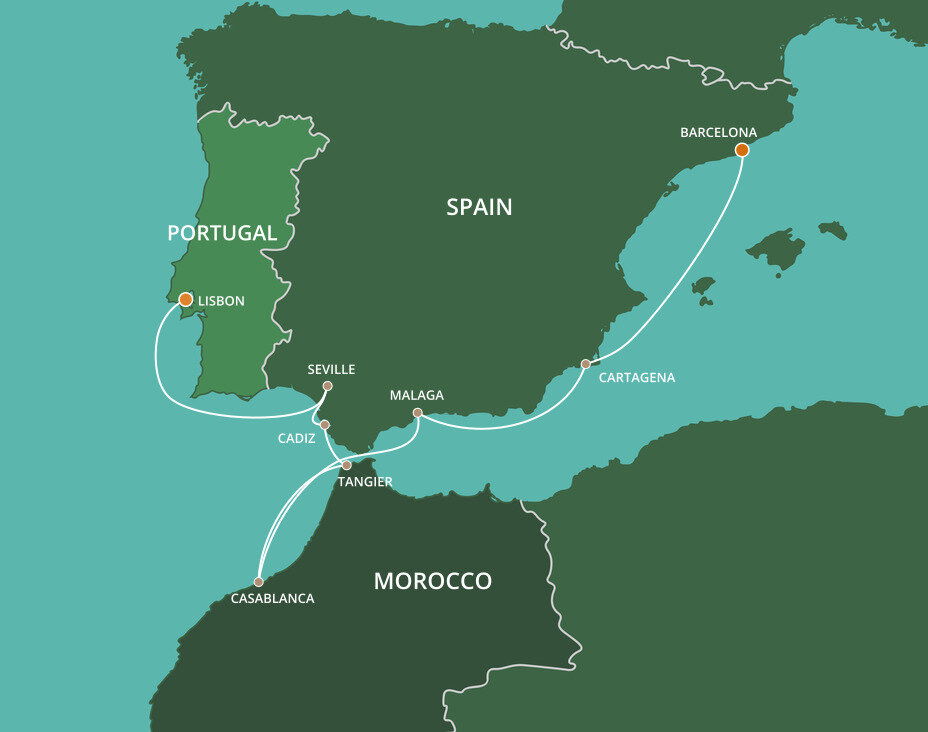 New Year's Mediterranean & Morocco Cruise: Malaga, Seville & Lisbon ...