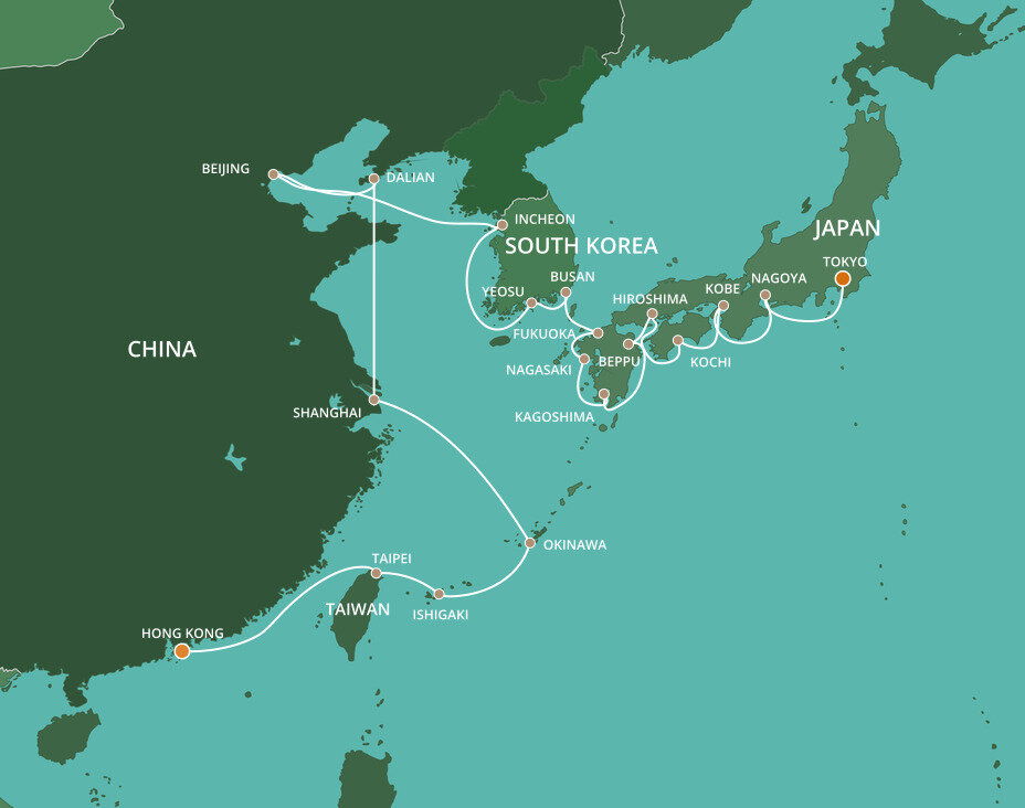 Asia Cruise: Japan, China & South Korea - Azamara (29 Night Cruise from ...