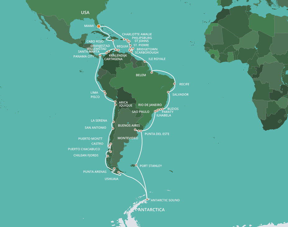 Circle South America Grand Voyage - Azamara (79 Night Roundtrip cruise ...