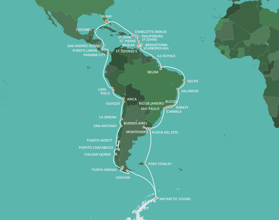 Circle South America Grand Voyage - Azamara (74 Night Roundtrip cruise ...