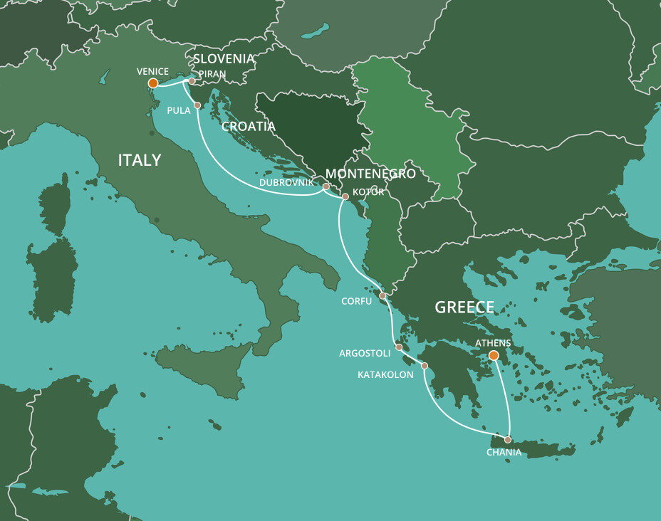 Adriatic Wonders Voyage - Azamara (9 Night Cruise from Venice to Athens)