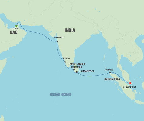 Cruises from Dubai to Singapore - 2022, 2023 & 2024 Seasons