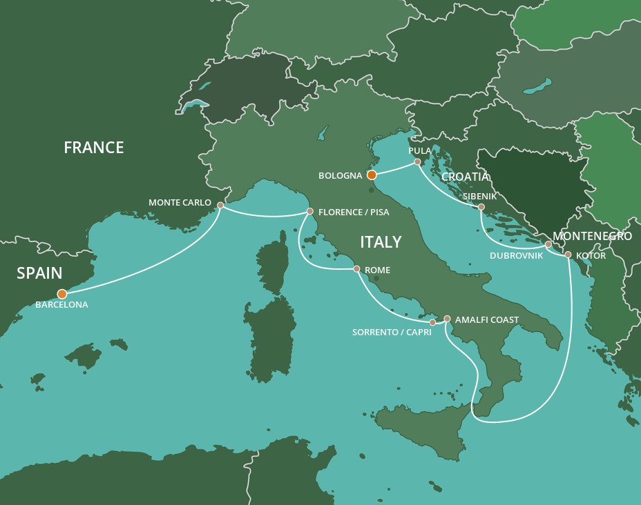 Cruises From Venice To Barcelona | 2021, 2022 & 2023 Seasons