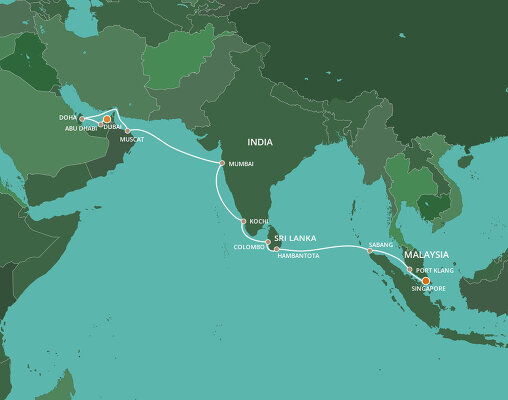 Cruises from Singapore to Dubai - 2024 & 2025 Seasons