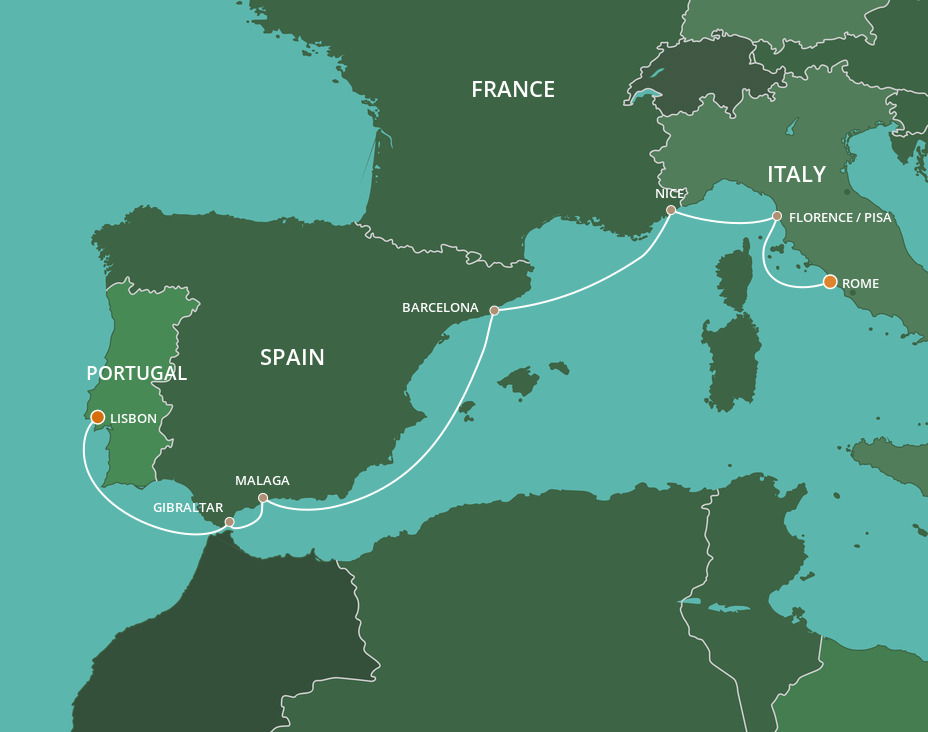 Cruises From Lisbon To Rome - 2023 & 2024 Seasons