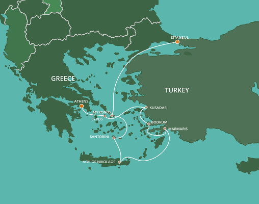 Cruises from Athens to Istanbul - 2023-2025 Seasons