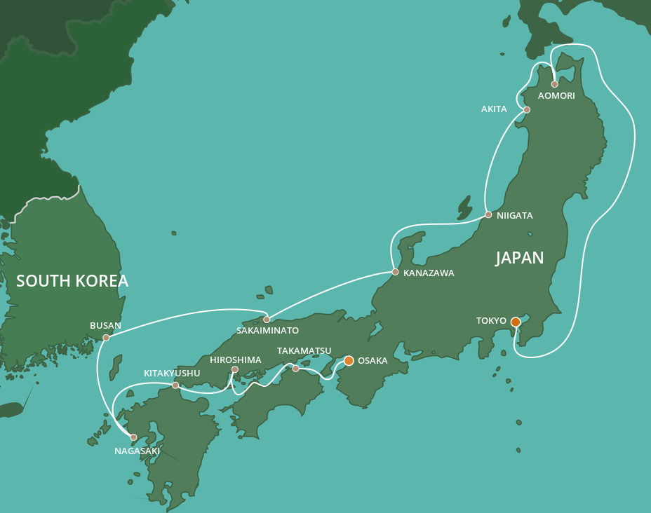 Japan Intensive Voyage - Azamara (14 Night Cruise from Tokyo to Osaka)