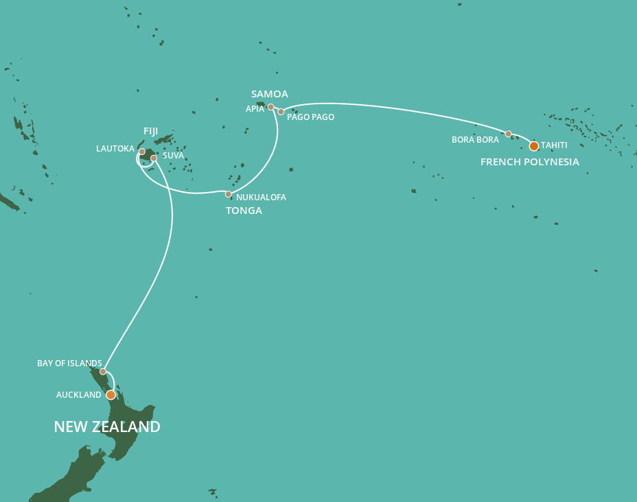 South Pacific Jewels Voyage - Azamara (15 Night Cruise from Papeete to 