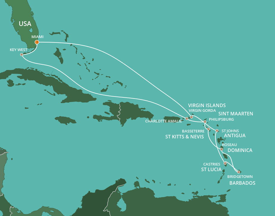 15 Day Eastern Caribbean Voyage Itinerary (Azamara)