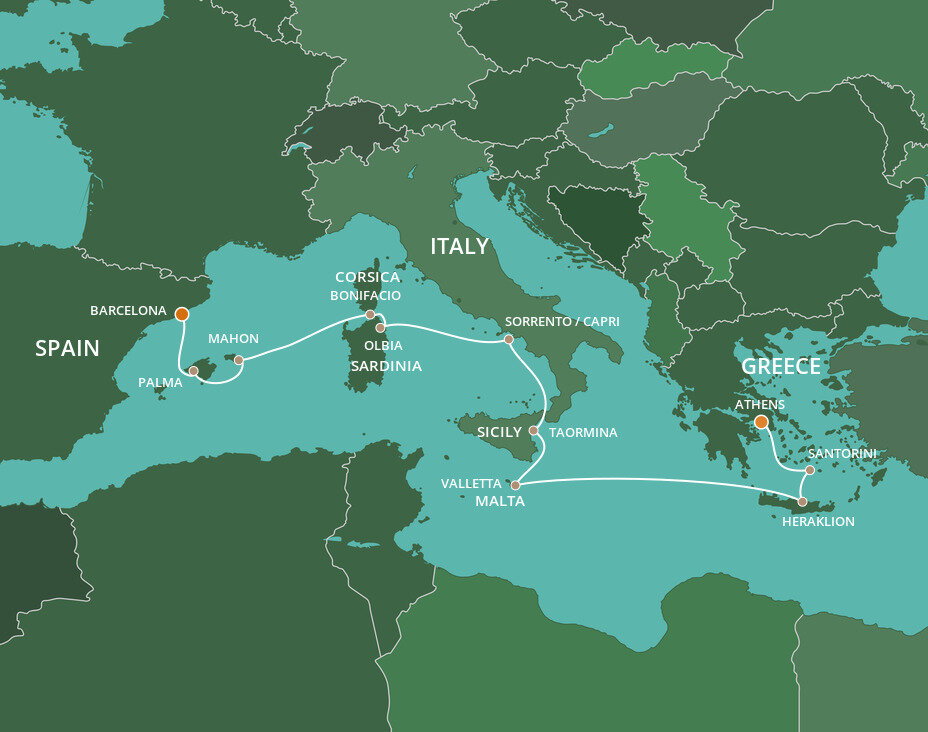 Islands Of The Med Voyage - Azamara (12 Night Cruise from Barcelona to ...