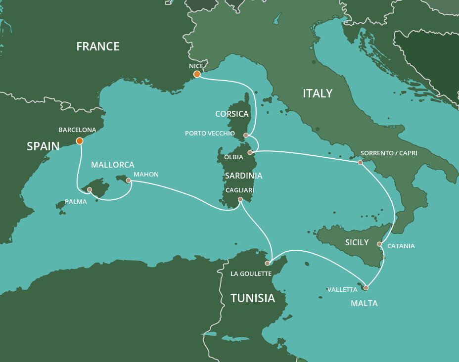 Islands Of The Mediterranean Voyage - Azamara (10 Night Cruise from ...