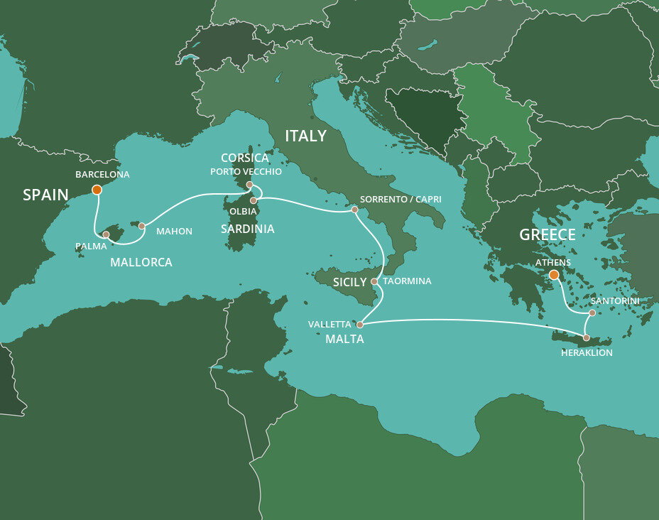 Islands Of The Med Voyage - Azamara (12 Night Cruise from Barcelona to ...