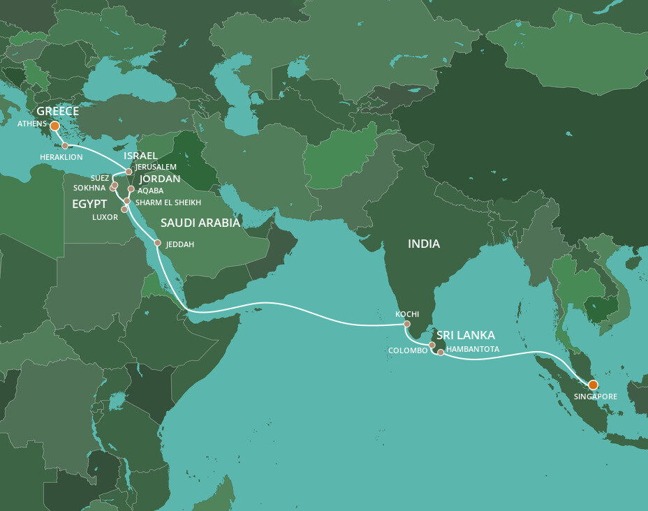 Spice Route Voyage Azamara (26 Night Cruise from Singapore to Athens)
