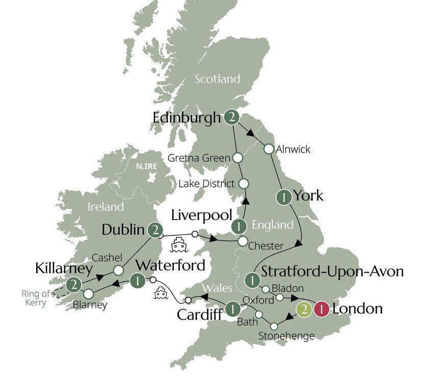 Wonders of Britain and Ireland - Brendan Vacations (15 Days From London ...