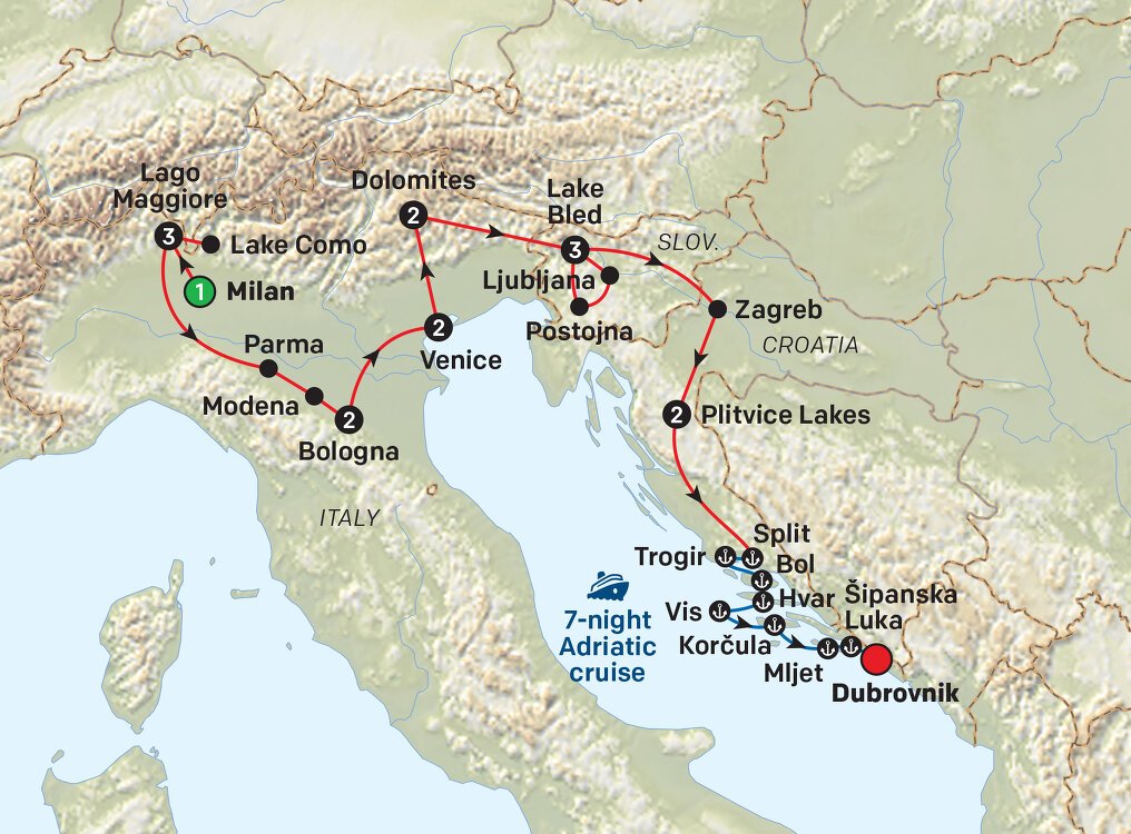 tours to croatia and italy