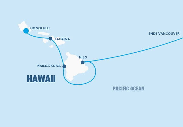 Cruises from Honolulu to Vancouver | 2021, 2022 & 2023 Seasons