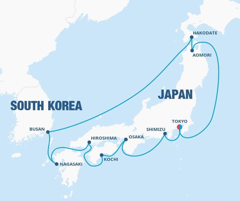 celebrity cruise japan itinerary