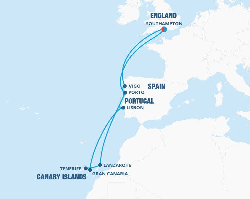 Canary Islands, Spain & Portugal Celebrity Cruises (11 Night