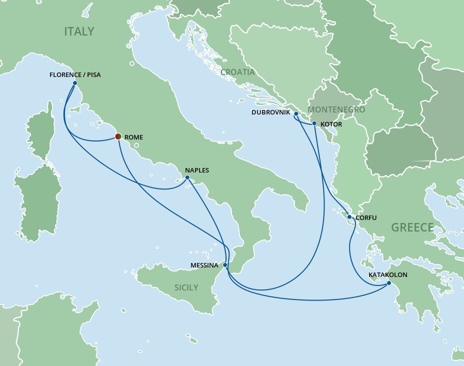 can you cruise from italy to croatia