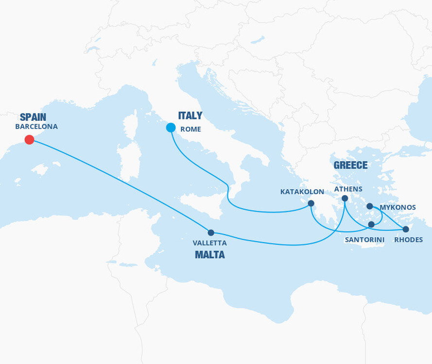 Greek Islands & Malta Cruise Celebrity Cruises (10 Night Cruise from