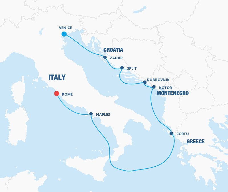 can you cruise from italy to croatia