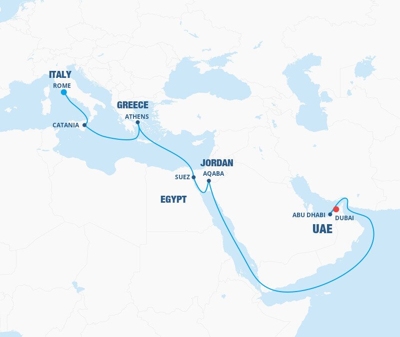 Suez Canal Cruise Celebrity Cruises (14 Night Cruise from Rome to Dubai)