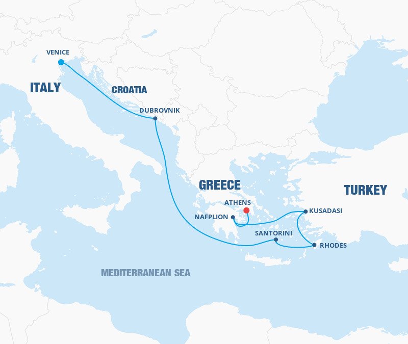 Cruises from Italy to Greece - 2023-2025 Seasons