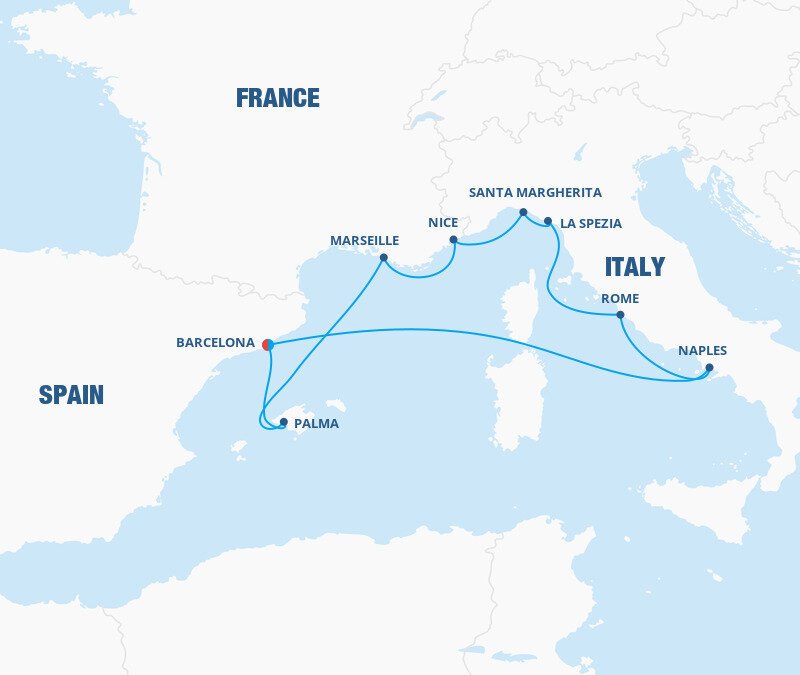 italy to france cruise