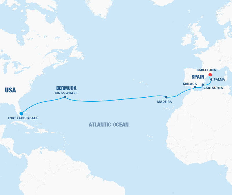 Bermuda, Portugal & Spain Transatlantic Celebrity Cruises (14 Night