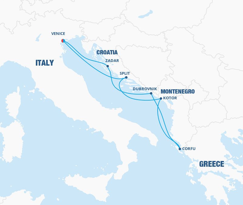 Croatia, Montenegro & Greece Celebrity Cruises (7 Night Roundtrip