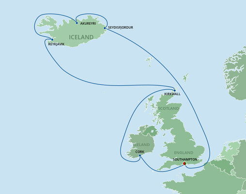 Cruises from England to Iceland - 2023 & 2024 Seasons