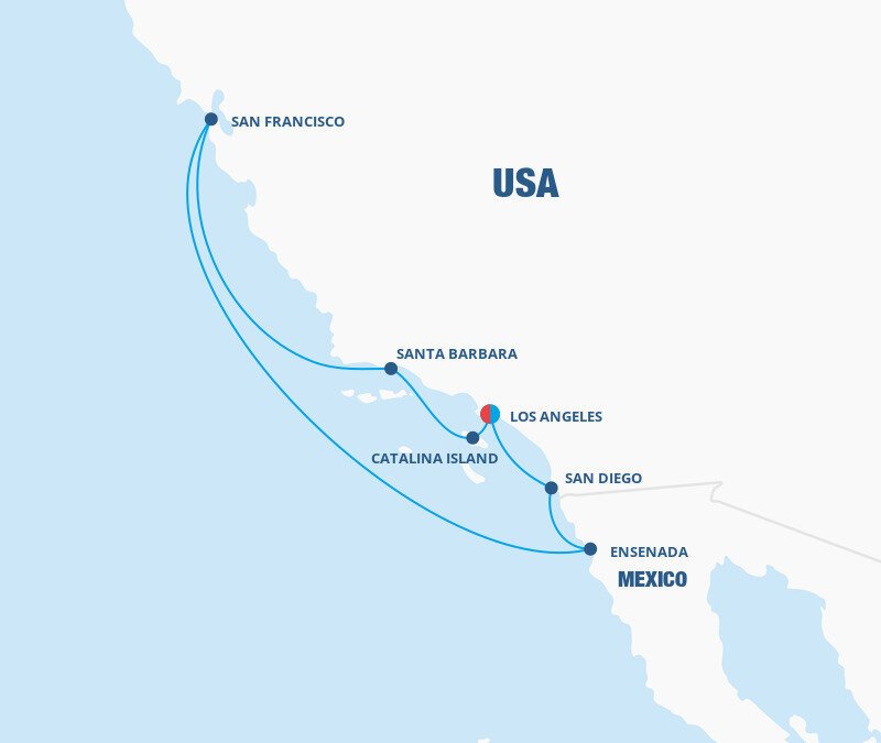 pacific coast cruises from los angeles