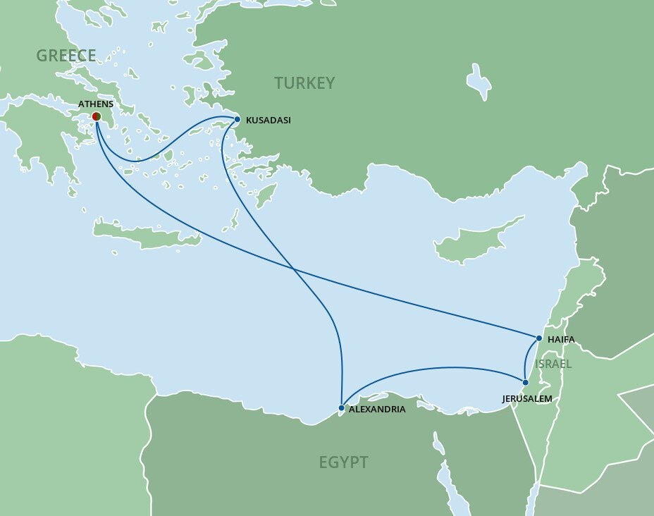 cruise athens istanbul jerusalem cairo